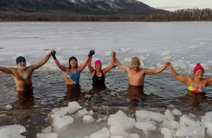 Nadadores de aguas frías en Tierra del Fuego